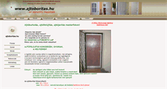 Desktop Screenshot of ajtoboritas.hu